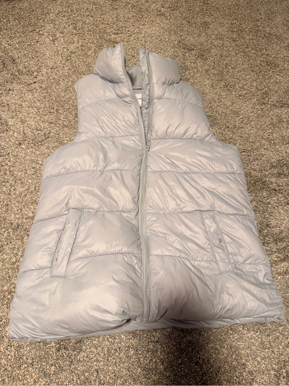 Women’s Quilted Puffer Vest - Light Gray